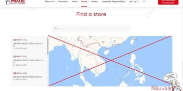 Tẩy chay Kem Mixue do phát hiện bản đồ phi pháp đường lưỡi bò trên website